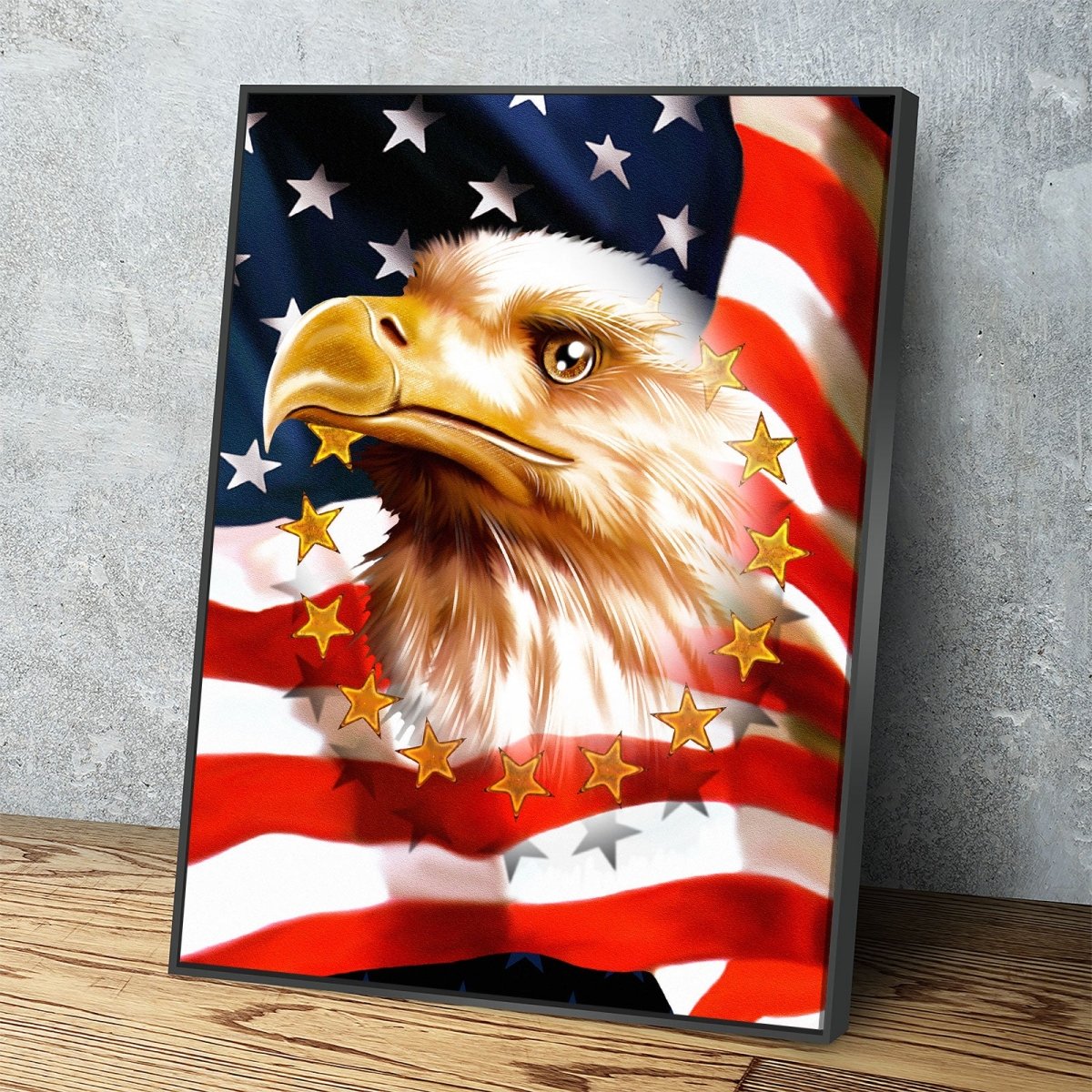The Patriot Canvas Wall Art, Patriot Decor, American Flag, American Eagle, American Patriot - Royal Crown Pro