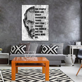 The People Who Are Crazy Enough Canvas Wall Art - Steve Jobs Quote - Royal Crown Pro
