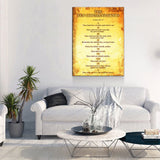 The Ten Commandments Canvas Wall Art, Religious Decor, 10 Commandments Print - Royal Crown Pro