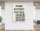 Think Outside The Box Canvas Wall Art, Motivational Art, Office Decor, Wall Art, Motivational Quotes, Office Inspiration - Royal Crown Pro