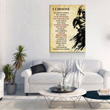 Viking Warrior Quote Canvas Wall Art, I Choose To Live By Choice - Royal Crown Pro