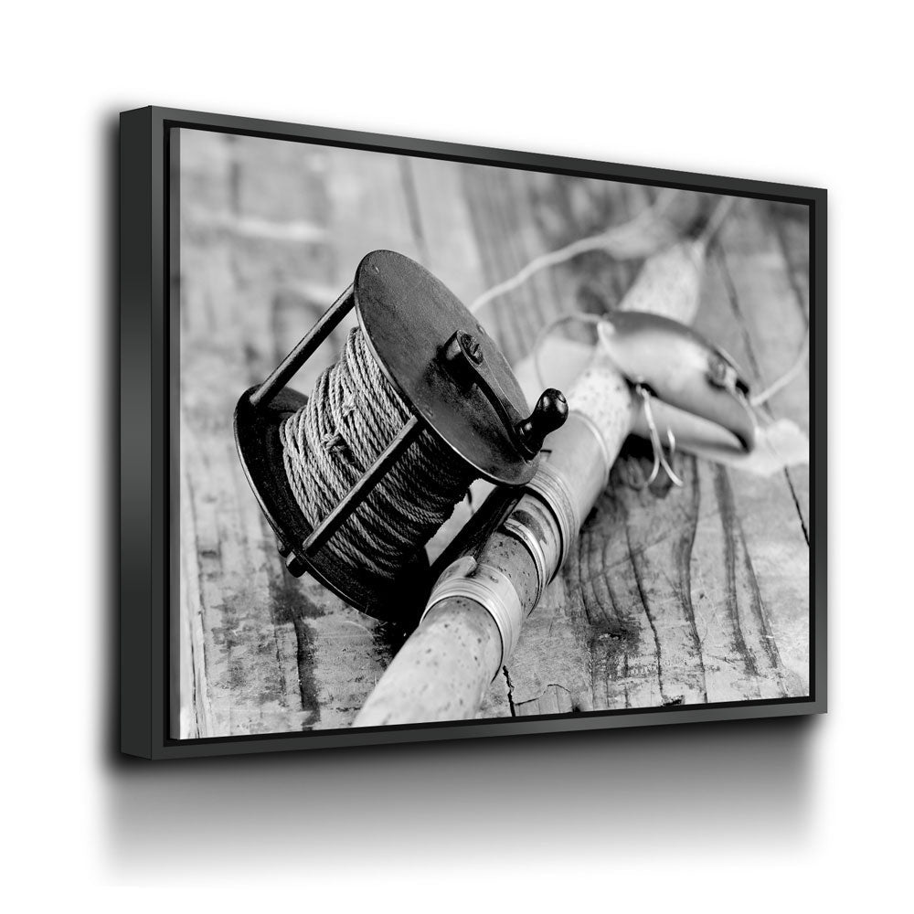 Vintage Fishing Decor Canvas Wall Art - Royal Crown Pro