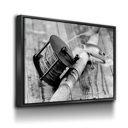 Vintage Fishing Decor Canvas Wall Art - Royal Crown Pro
