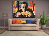 Wolf Of Wall Street Money Talks Abstract Canvas Wall Art Invincible - Royal Crown Pro