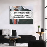 Work While They Sleep Learn While They Party Save While They Spend Canvas Wall Art - Royal Crown Pro