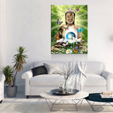 World Peace Buddha Canvas Wall Art, Buddha Decor, Inspirational Decor - Royal Crown Pro