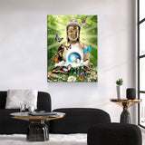 World Peace Buddha Canvas Wall Art, Buddha Decor, Inspirational Decor - Royal Crown Pro